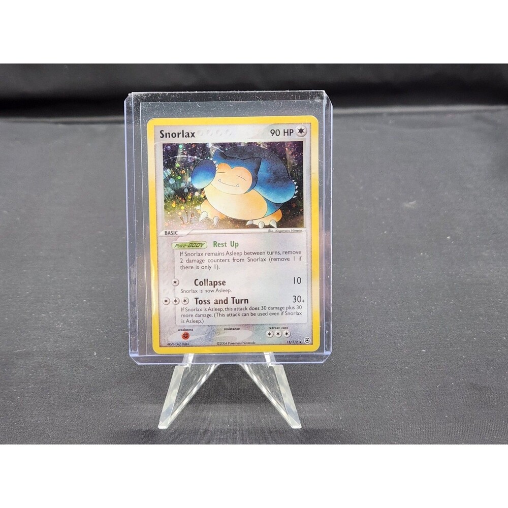 Vintage 2004 Pokémon Snorlax FireRed & LeafGreen Rare Holo HP 15/112 Excellent